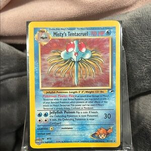 Pokemon Misty's Tentacruel Card - Blue and Yellow
